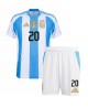 Günstige Argentinien Alexis Mac Allister #20 Heimtrikotsatz Kinder Copa America 2024 Kurzarm (+ Kurze Hosen)